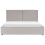 Beliani Ottoman Bed MOISSAC Fabric Light Grey 180 x 200 cm (EU Super King) 6