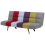 Beliani Sofa Bed 2 Seater INGARO Fabric Multicolour 8