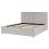 Beliani Ottoman Bed MOISSAC Fabric Light Grey 160 x 200 cm (EU King Size) 5
