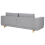 Beliani Sofa 3 Seater NIVALA Fabric Light Grey 5