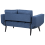 Beliani Sofa Bed 2 Seater BREKKE Fabric Navy Blue 5