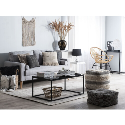 Beliani Sofa 2 Seater KALMAR Fabric Light Grey 1