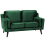 Beliani Sofa 2 Seater LOKKA Velvet Emerald Green 5