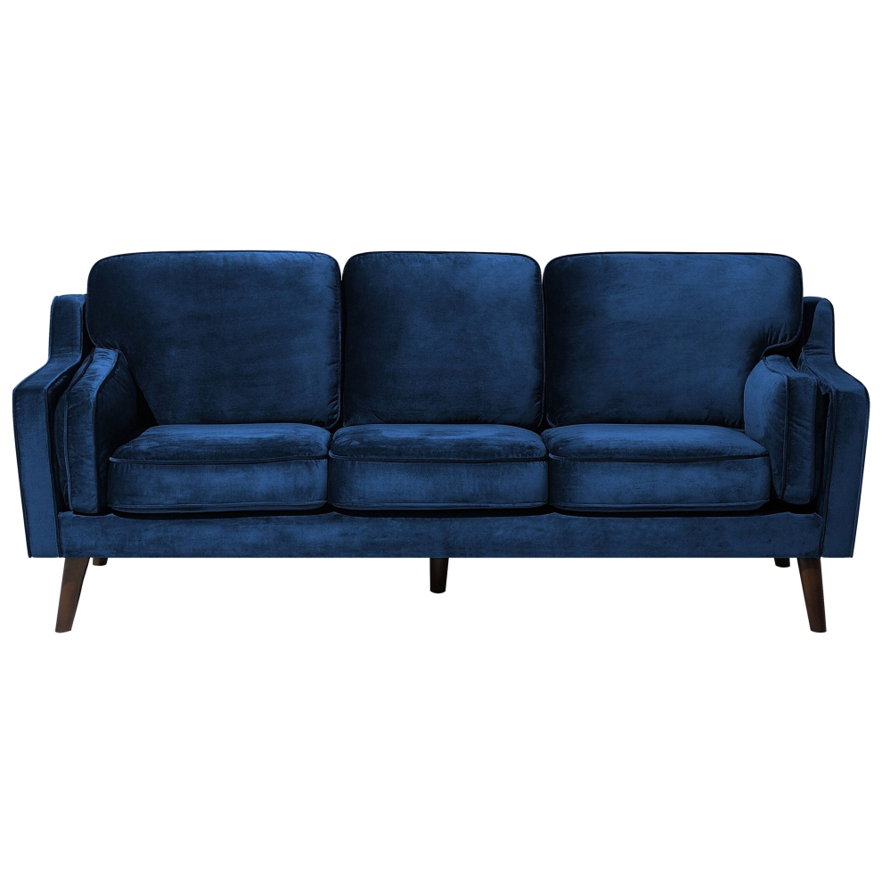 Sofa 3 Seater LOKKA Velvet Navy Blue