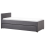Beliani Trundle Bed Fabric MARMANDE 90 x 200 cm (EU Single) Dark Grey 2