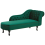 Beliani Right-Hand Chaise Longue NIMES Velvet Green 4