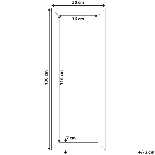 Beliani Wall Mirror MERVENT 50 cm 130 cm White 2