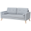 Beliani Sofa 2 Seater KALMAR Fabric Light Grey 6