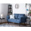 Beliani Sofa Bed 2 Seater BREKKE Fabric Navy Blue 2