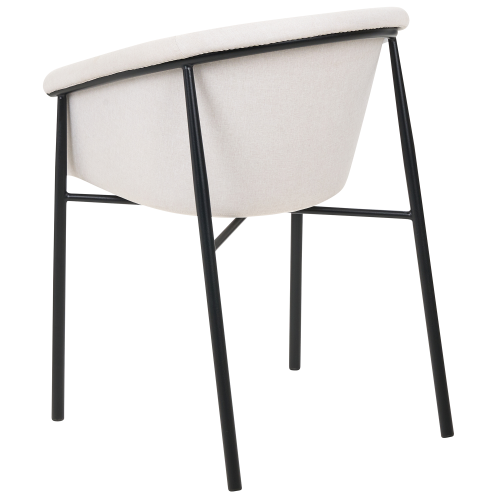 Beliani Set of 2 Dining Chairs AMES Fabric Light Beige 1