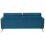 Beliani Sofa 2 Seater KALMAR Fabric Sea Blue 5