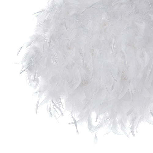 Beliani Pendant Lamp DRAVA Feathers White 1