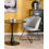 Beliani Armchair LOVELOCK Velvet Grey 2