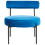 Beliani Armchair ALPHA Velvet Navy Blue 6
