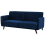 Beliani Sofa Bed 3 Seater SENJA Velvet Navy Blue 4