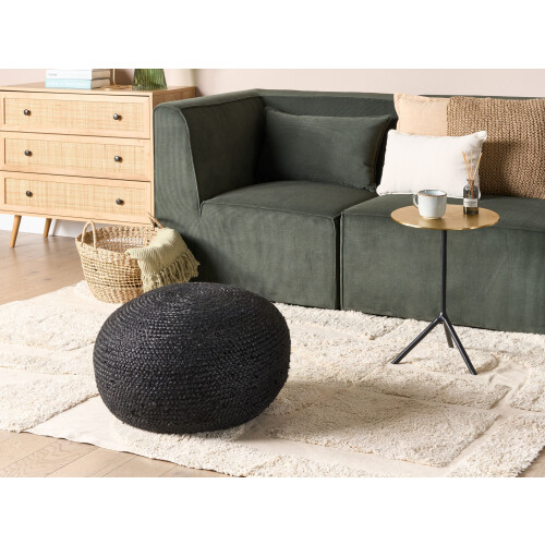 Beliani Pouffe DUKKI Jute Black 2