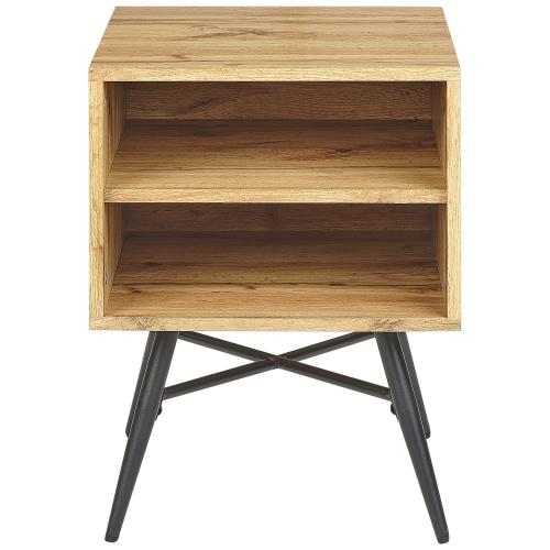 Beliani Bedside Table LUBOCK Light Brown 2