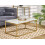 Beliani Coffee Table DELANO Marble/ Gold 2