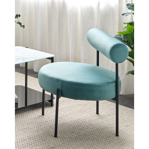 Beliani Armchair ALPHA Velvet Turquoise 1