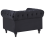 Beliani Armchair CHESTERFIELD Velvet Black 7