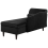 Beliani Left-Hand Chaise Longue LUIRO with Storage Velvet Black 5