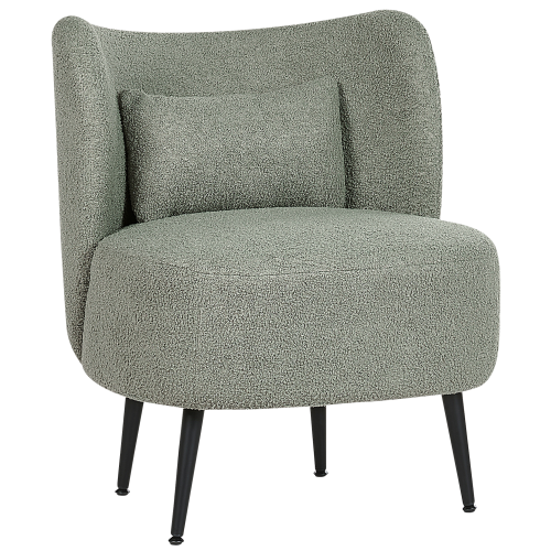 Beliani Armchair OTSBY Boucle Light Green 1