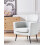 Beliani Armchair SOBY Fabric Light Grey 2