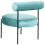 Beliani Armchair ALPHA Velvet Turquoise 6