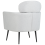 Beliani Armchair SOBY Fabric Light Grey 5