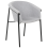 Beliani Set of 2 Dining Chairs AMES Fabric Light Grey 4