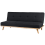 Beliani Sofa Bed 3 Seater FROYA Fabric Black 4