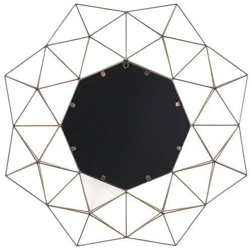 Beliani Wall Mirror GAILLAC 80 cm 80 cm Metal Gold 1