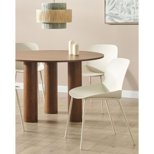 Beliani Set of 2 Dining Chairs MILACA Beige 2