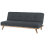 Beliani Sofa Bed 3 Seater FROYA Fabric Dark Grey 4