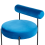 Beliani Armchair ALPHA Velvet Navy Blue 7