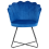 Beliani Armchair LOVELOCK Velvet Navy Blue 4