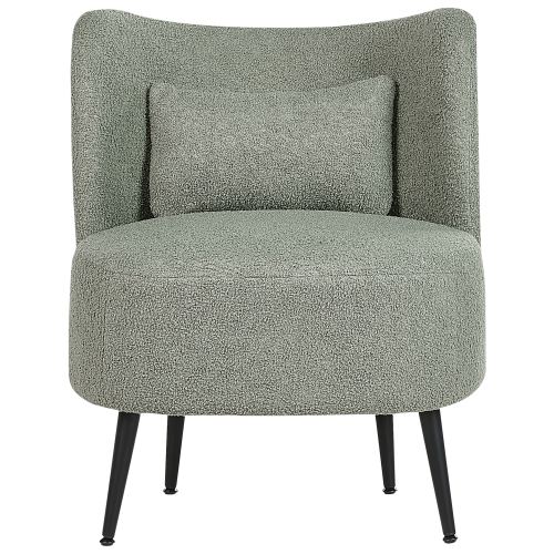 Beliani Armchair OTSBY Boucle Light Green 2
