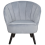 Beliani Armchair DALA Velvet Light Grey 4