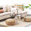 Beliani Pouffe TIFELT Jute Beige 4