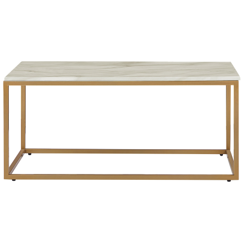 Beliani Coffee Table DELANO Marble/ Gold 1