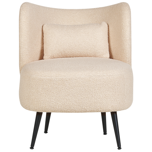 Beliani Armchair OTSBY Boucle Beige 2