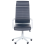Beliani Office Chair LEADER Faux Leather Grey 4