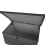 Beliani Storage Box CEBROSA 100 cm 62 cm Metal Graphite Grey 3