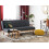 Beliani Sofa Bed 3 Seater FROYA Fabric Dark Grey 2