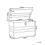 Beliani Storage Box CEBROSA 100 cm 62 cm Metal Graphite Grey 5