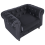 Beliani Armchair CHESTERFIELD Velvet Black 2
