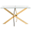 Beliani Dining Table MARAMO Gold 120 cm 70 cm Tempered Glass 5