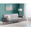 Beliani Sofa Bed 3 Seater FLORLI Fabric Light Grey 2
