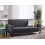 Beliani Sofa Bed 3 Seater VEHKOO Fabric Dark Grey 2
