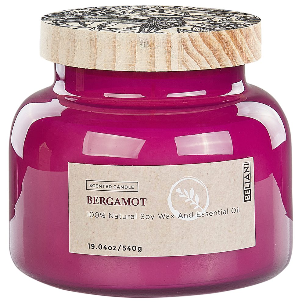 Beliani Scented Candle Delight Bliss Soy Wax Fruity Notes